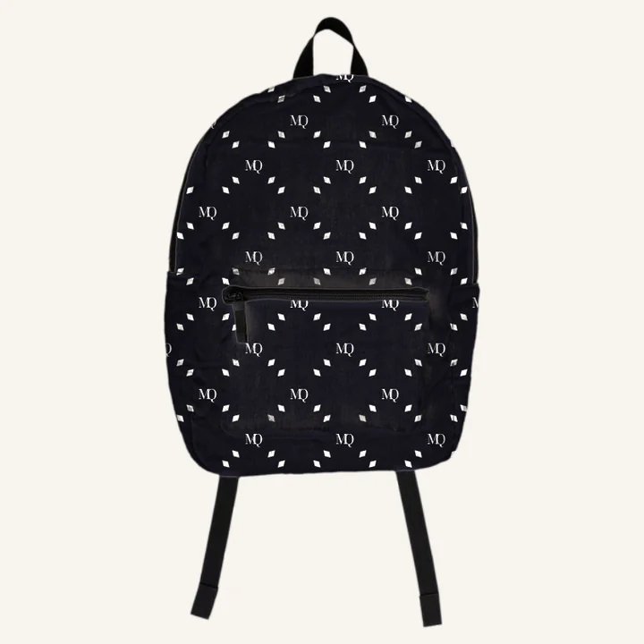 Woven Backpack with monogram