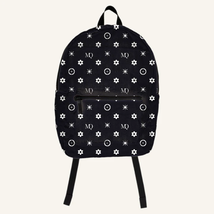 Woven Backpack with monogram