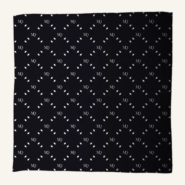 Shawl with monogram