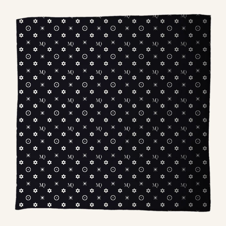 Shawl with monogram