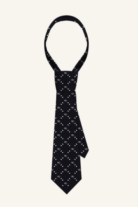 Tie with monogram